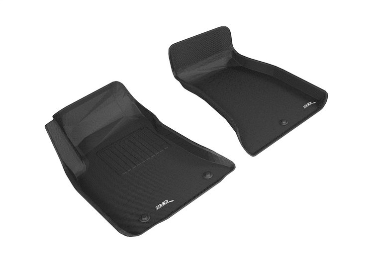 L1DG02611509 KAGU Floor Mat Set Fits Select Dodge Challenger; Dodge Durango, 2-Piece, Front [Black]