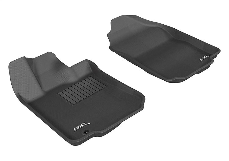 L1FR01311509 KAGU Floor Mat Set for 2006-2009 Ford Fusion; 2010-2012 Ford Fusion, 2-Piece, Front [Black]
