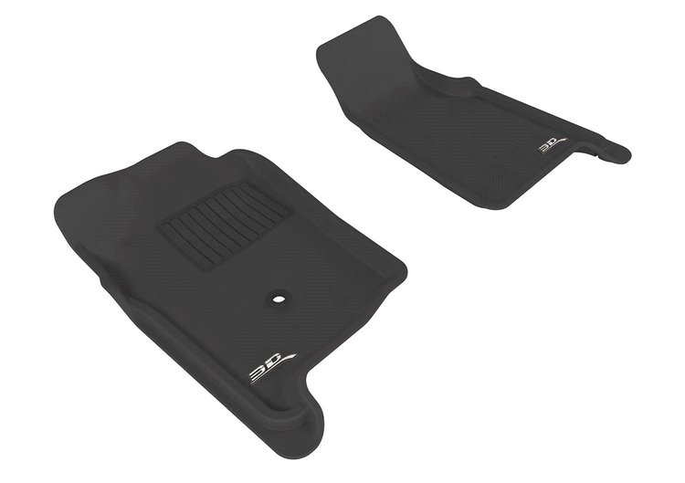 L1FR02611509 KAGU Floor Mat Set for 2004-2004 Ford Ranger; 2004-2011 Ford Ranger; 2006-2011 Ford Ranger, 2-Piece, Front [Black]