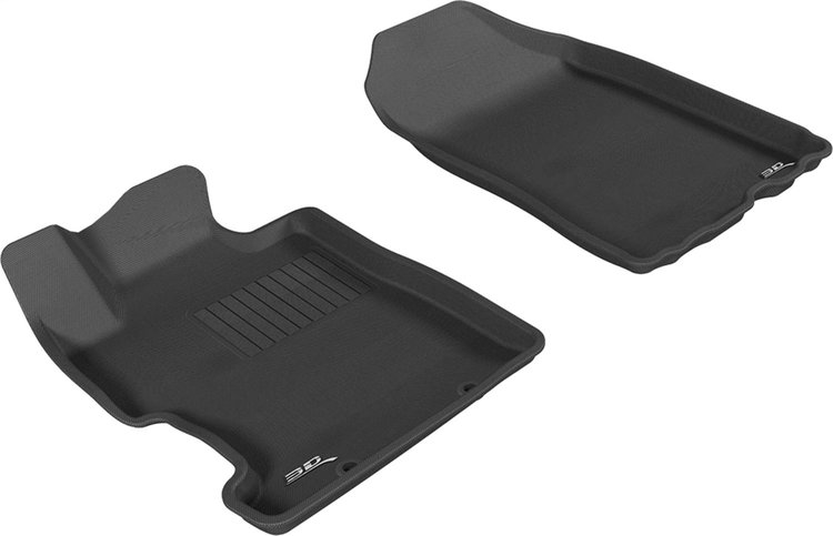 L1HD01211509 KAGU Floor Mat Set for 2006-2011 Honda Civic; 2008 Honda Civic; 2009-2011 Honda Civic, 2-Piece, Front [Black]