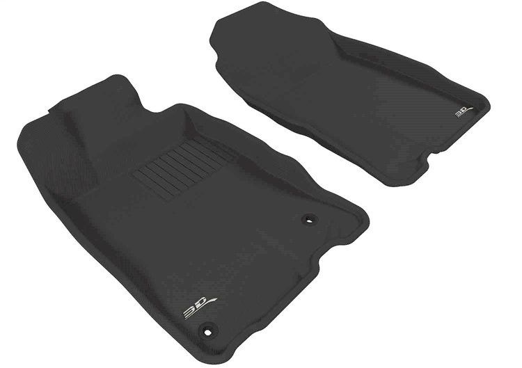 L1HD03511509 KAGU Floor Mat Set for 2011-2016 Honda CR-Z, 2-Piece, Front [Black]