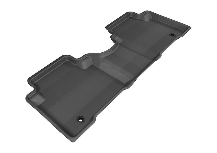 L1HY01721509 KAGU Floor Mat Fits Select Hyundai Santa Fe Sport, 1-Piece, 2nd Row/Rear [Black]