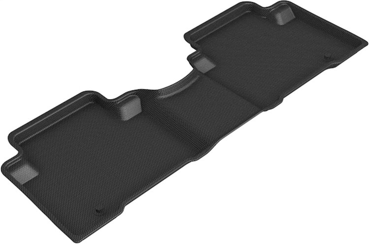 L1HY02821509 KAGU Floor Mat Fits Select Hyundai Santa Fe XL; Hyundai Santa Fe, 1-Piece, 2nd Row/Rear [Black]