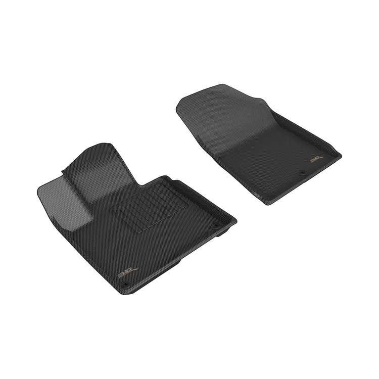 L1KA07211509 KAGU Floor Mat Set Fits Select Kia Sportage, 2-Piece, 1st Row [Black]