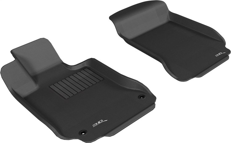 L1MB00911509 KAGU Floor Mat Set Fits Select Mercedes-Benz C250/C400/C350/C300/C63 AMG/C230, 2-Piece, Front [Black]