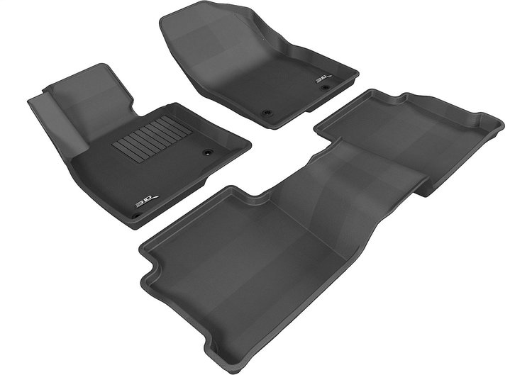 L1MZ04001509 KAGU Floor Mat Set for 2014-2021 Mazda 6, 3-Piece, Front Row/2nd Row [Black]
