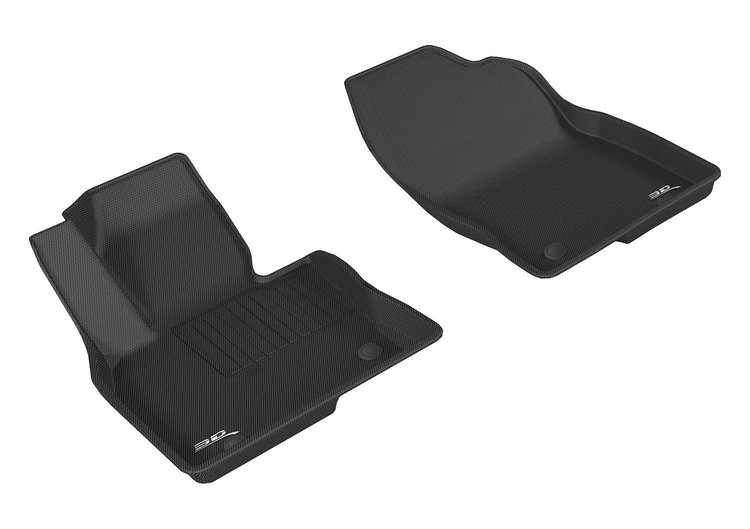 L1MZ05711509 KAGU Floor Mat Set for 2016-2019 Mazda CX-9; 2020-2023 Mazda CX-9, 2-Piece, Front [Black]