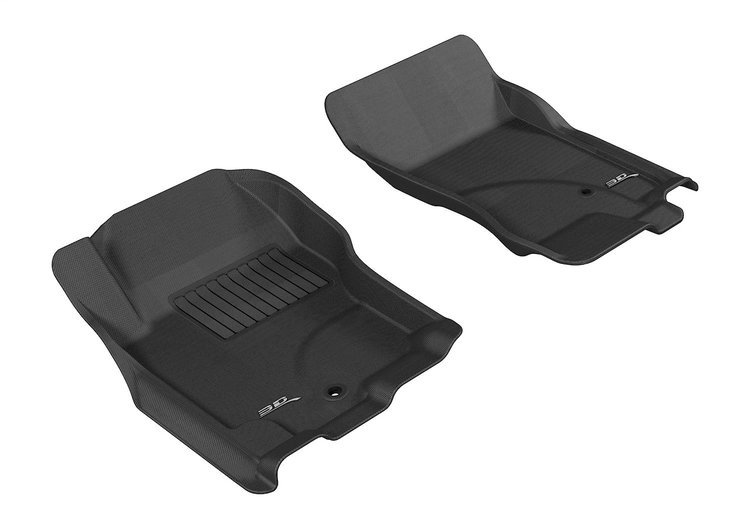 L1NS06511509 KAGU Floor Mat Set for 2005-2012 Nissan Pathfinder; 2005-2015 Nissan Xterra, 2-Piece, Front [Black]