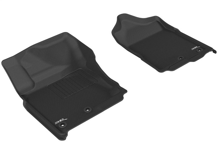 L1NS08411509 KAGU Floor Mat Set for 2017-2018 Nissan TITAN; Select Nissan TITAN, 2-Piece, Front [Black]