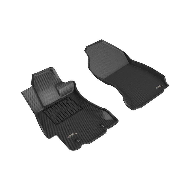 L1SB00811509 KAGU Floor Mat Set Fits Select Subaru XV Crosstrek/WRX/WRX STI/Impreza, 2-Piece, Front [Black]