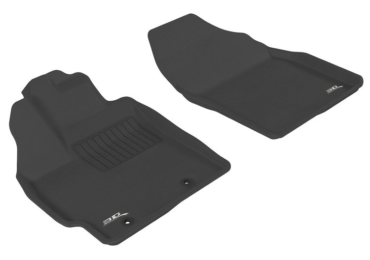 L1TY09211509 KAGU Floor Mat Set for 2012-2015 Toyota Prius; 2012-2017 Toyota Prius V, 2-Piece, Front [Black]