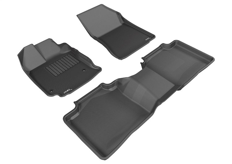 L1TY13401509 KAGU Floor Mat Set for 2013-2014 Toyota Venza; 2015 Toyota Venza, 3-Piece, Front Row/2nd Row [Black]