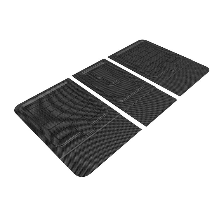 Q1TL0281309 KAGU Cargo Area Liner Seatback Protector for 2020-2022 Tesla Y; 2023 Tesla Y, 3-Piece [Black]