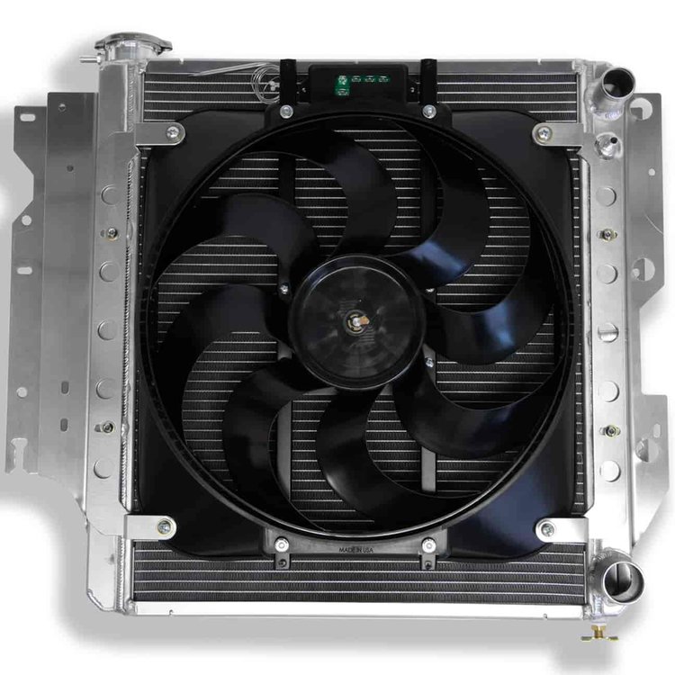 Extruded Core Aluminum Radiator with Electric Fan System