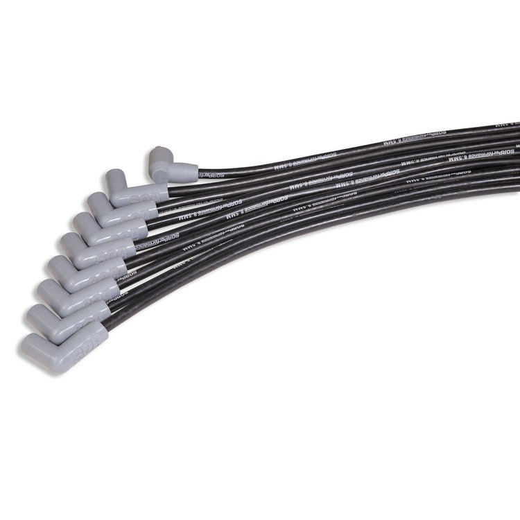 126742 Universal 8.5 mm Spark Plug Wire Set with 90-Degree Spark Plug Boots [Cut-to-Length]