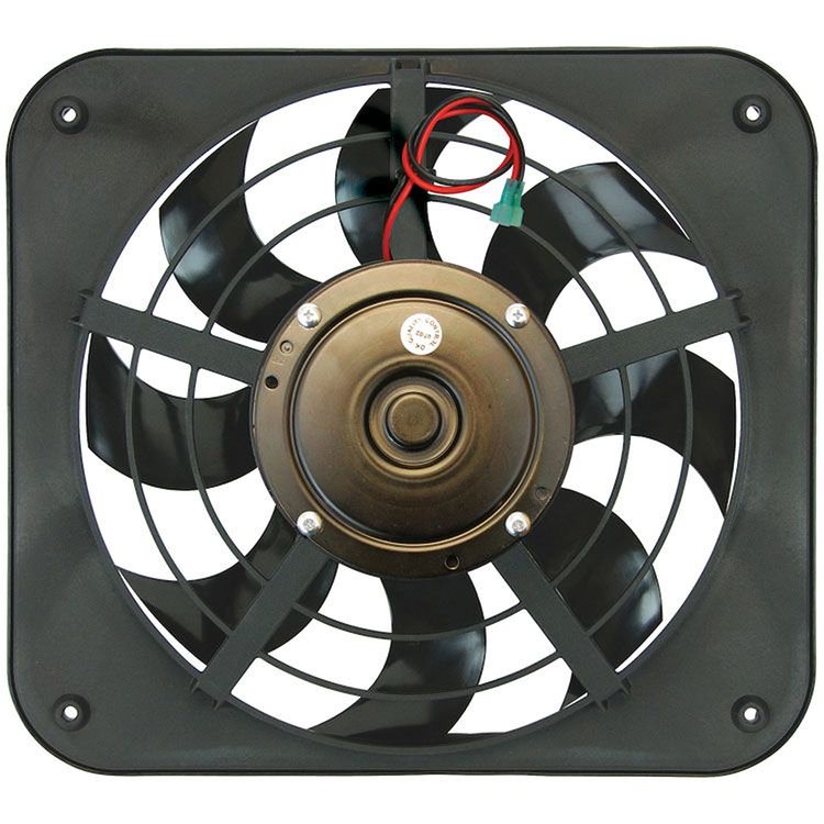 S-Blade Low Profile Universal Electric Fan Pusher Design without Adjustable Thermostat