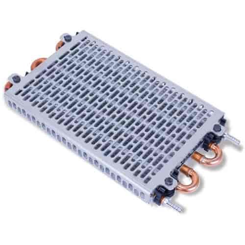 Light Duty Transmission Cooler With Guard 3/8" Hose Barb Fittings