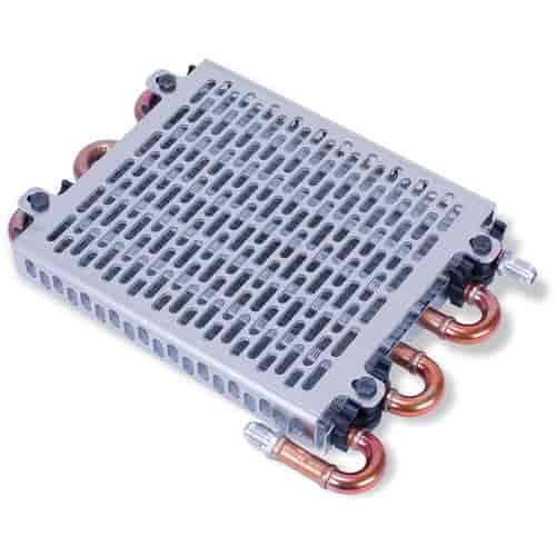Standard Duty Transmission Cooler With Guard -06AN Fittings With J Return