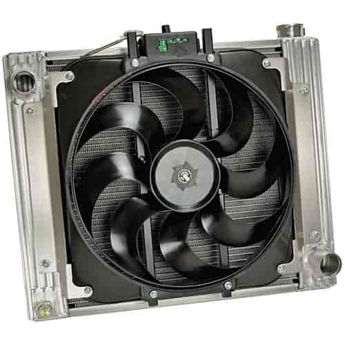 Direct Fit Aluminum Radiator & Electric Fan 1972-86 Jeep CJ