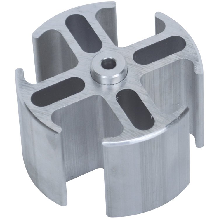 2" Aluminum Fan Spacer Female Pilot Diameter: 5/8"