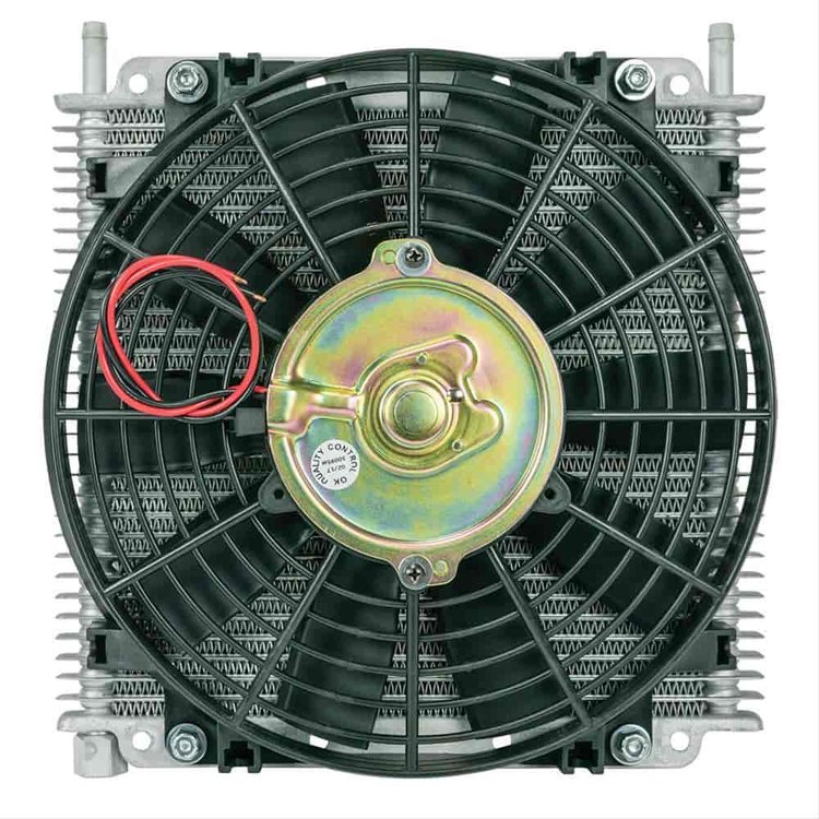 Remote Mount Stacked Plate Transmission Cooler with Fan