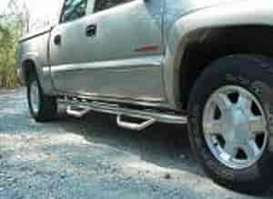 Stainless Steel Nerf Steps 2004-2006 Silverado/Sierra 1500 Pickup Crew Cab