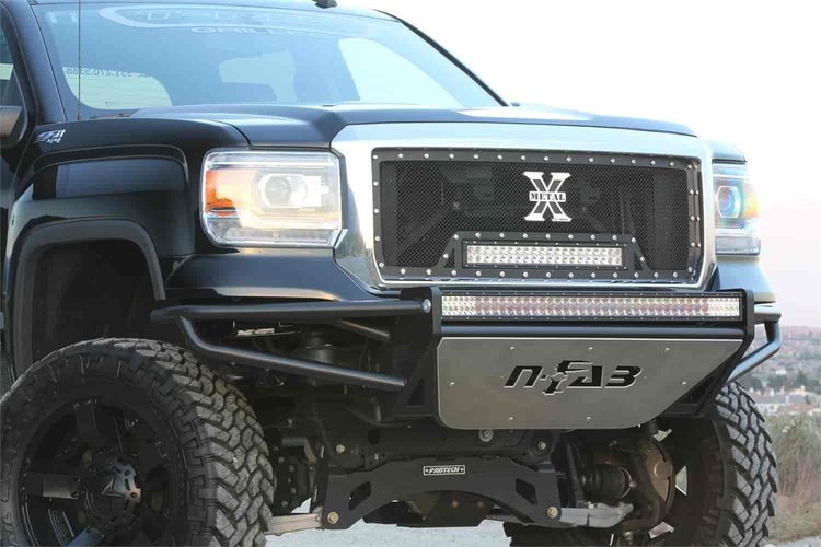 Front Bumper Replacement w/Skid Plate Textured Black