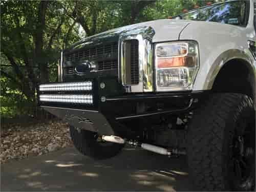 Bumpers; RSP Front Bumper; Textured Black; Direct fit LED; 2 38 Rigid E-Series LED Light Bar w/ Anti