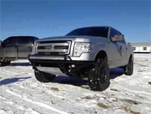 Bumpers; RDS Front Bumper; Gloss Black; RDS Upper with Radius Mount and Lower w/ Brushed Aluminum Sk