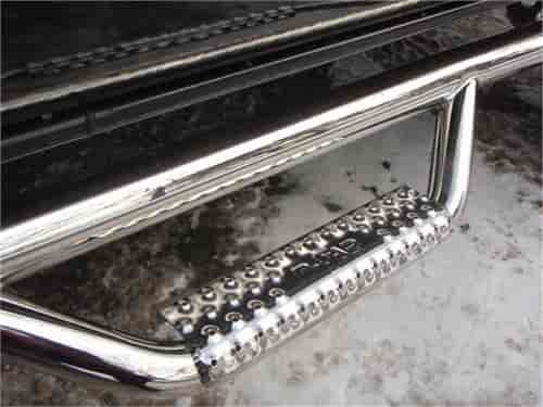 Step System / Jeep Gear; Stainless Steel Nerf Steps; Polished; Wheel 2 Wheel; 1 Step per side Sold a