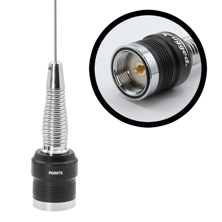 POINT5 GMRS & UHF No Ground Plane NGP Tuned Whip Antenna