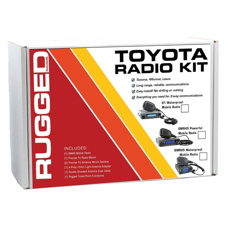 TK3-GMR25 Two-Way GMRS Mobile Radio Kit, Toyota Tacoma; 4Runner; Lexus, Waterproof, 25 Watt