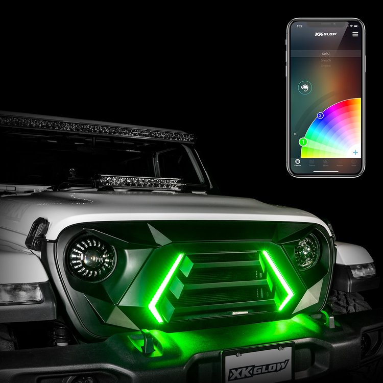 XK-GRILL-JL1 XKCHROME LED Grill Kit, Select Jeep Wrangler JL/Gladiator JT