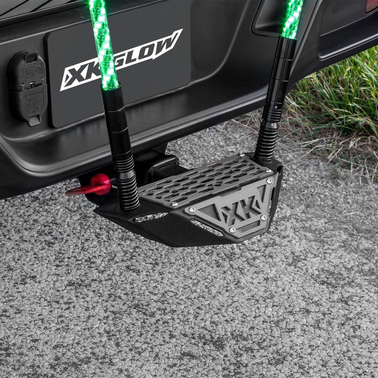 XK-HITCH Hitch Receiver Step And Whip Plate, Universal Fit
