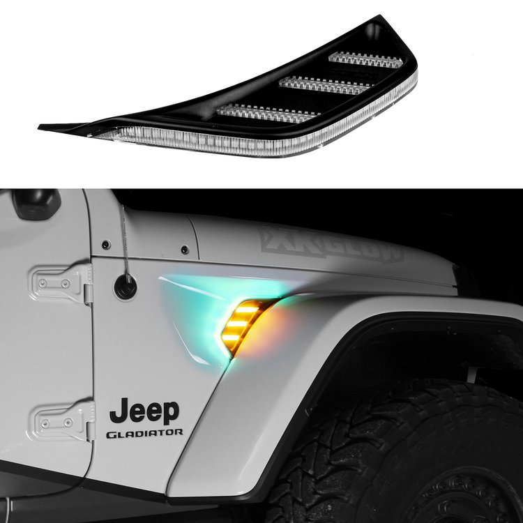 XK-VENT-RGB-KIT XKCHROME Air Vent Light, RGB + Amber Turn Signal & Running
