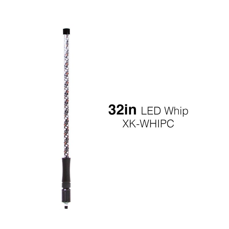 XK-WHIPC 32 in. Add-on LED ATV-UTV Whip, for XKCHROME & XK Carbon App Control Kit, Universal Fit