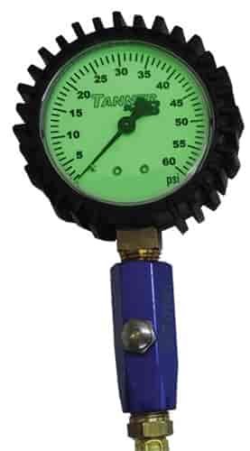 2.5" Glow-in-the-Dark Tire Gauge 60 psi