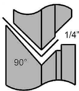 Hem Roll Set - Keyed Step #1 (1/4" 90°)