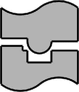 Edge Bead Roll Set - Keyed 1/8" Edge Bead