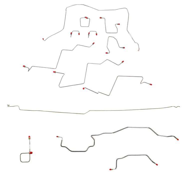 Complete Brake Line Kit for 1998-2001 Dodge Ram 3500 [Galfan-Coated Steel]