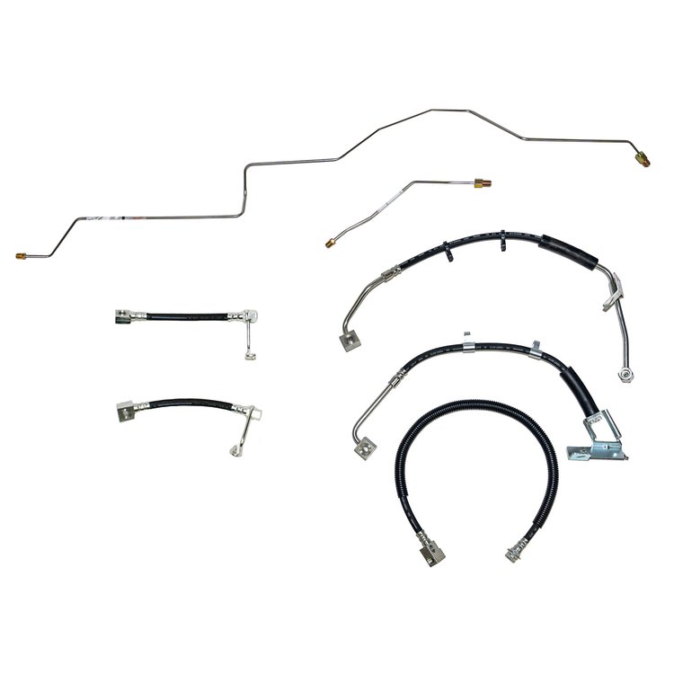 Complete Brake Hose Kit for 2002-2005 Dodge Ram 1500 - AWABS [Rubber]