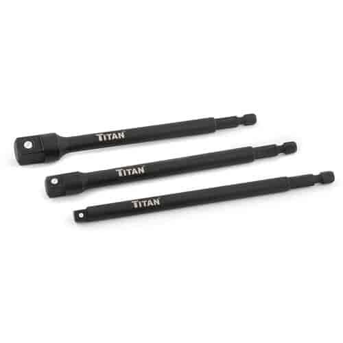 6" Impact Grade Power Extension Bar Set 1/4" Shank