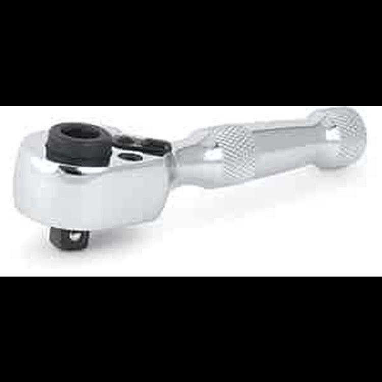 Mini Ratchet with Bit Driver - 1/4" Drive 2-in-1 Ratchet (one side holds hex bits)
