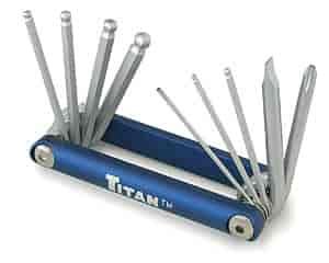 Folding Hex Key Set Metric Ball End Includes: