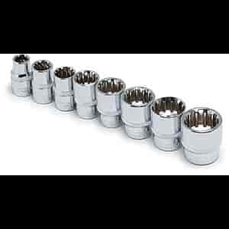 Metric Spline Socket Set - 3/8" Drive 8pc