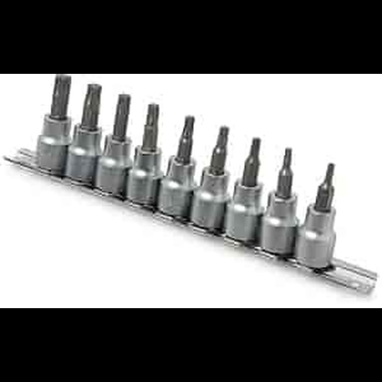 Star/Torx Socket Bit Set - 3/8" Drive 9pc Includes: