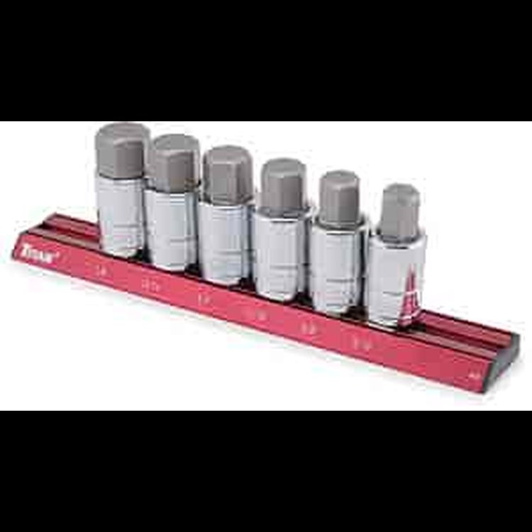 SAE Hex Bit Socket Set - 1/2" Drive S2 Steel Alloy Bits