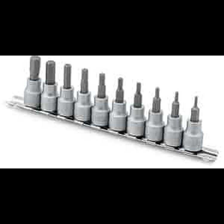 SAE Hex Bit Socket Set - 3/8" Drive Chrome Vanadium Steel