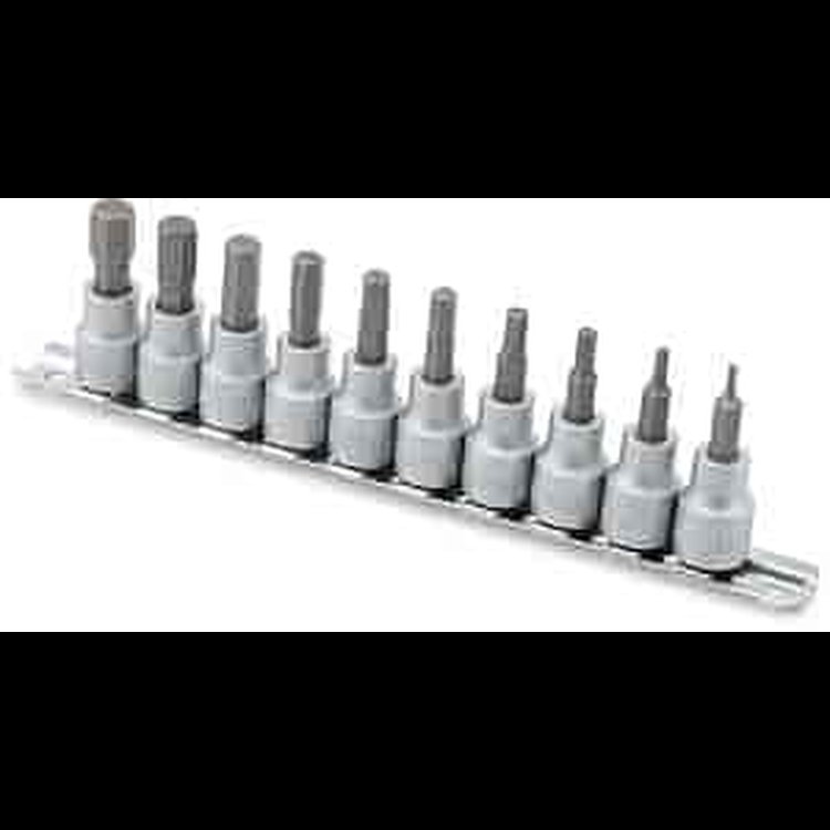Metric Hex Bit Socket Set - 3/8" Drive Chrome Vanadium Steel