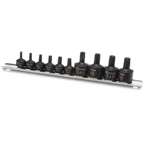 Stubby Star Bit Impact Socket Set 10pc Includes: